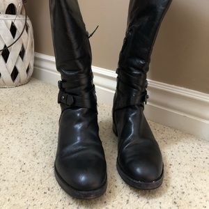 Via Spiga Black Leather Boots